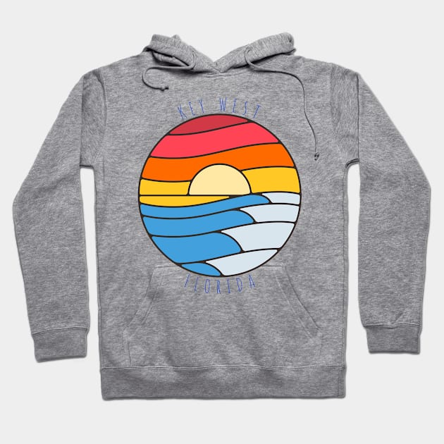 Key West Florida Vintage Beach Style Hoodie by Hashtagified